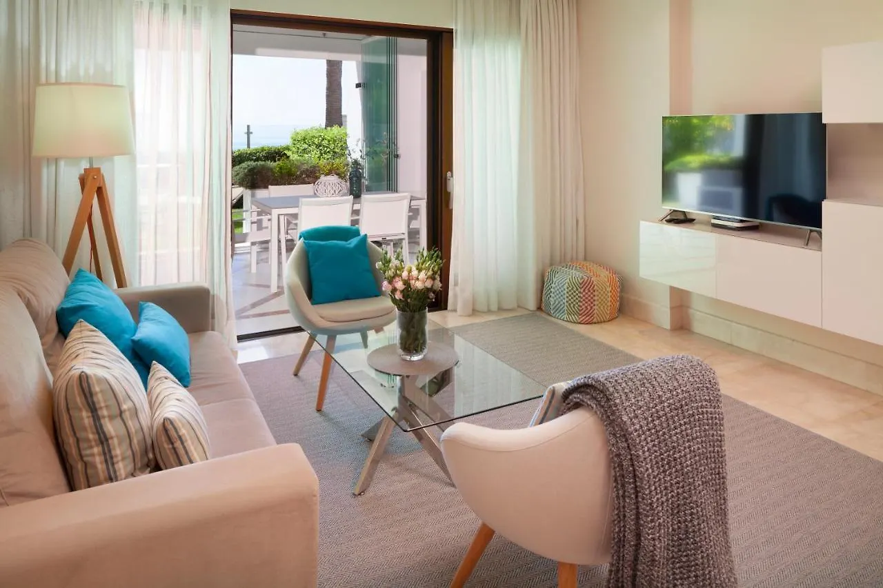 Frontline Beach Ground Floor Apartment With Private Garden, Doncella Beach. Estepona