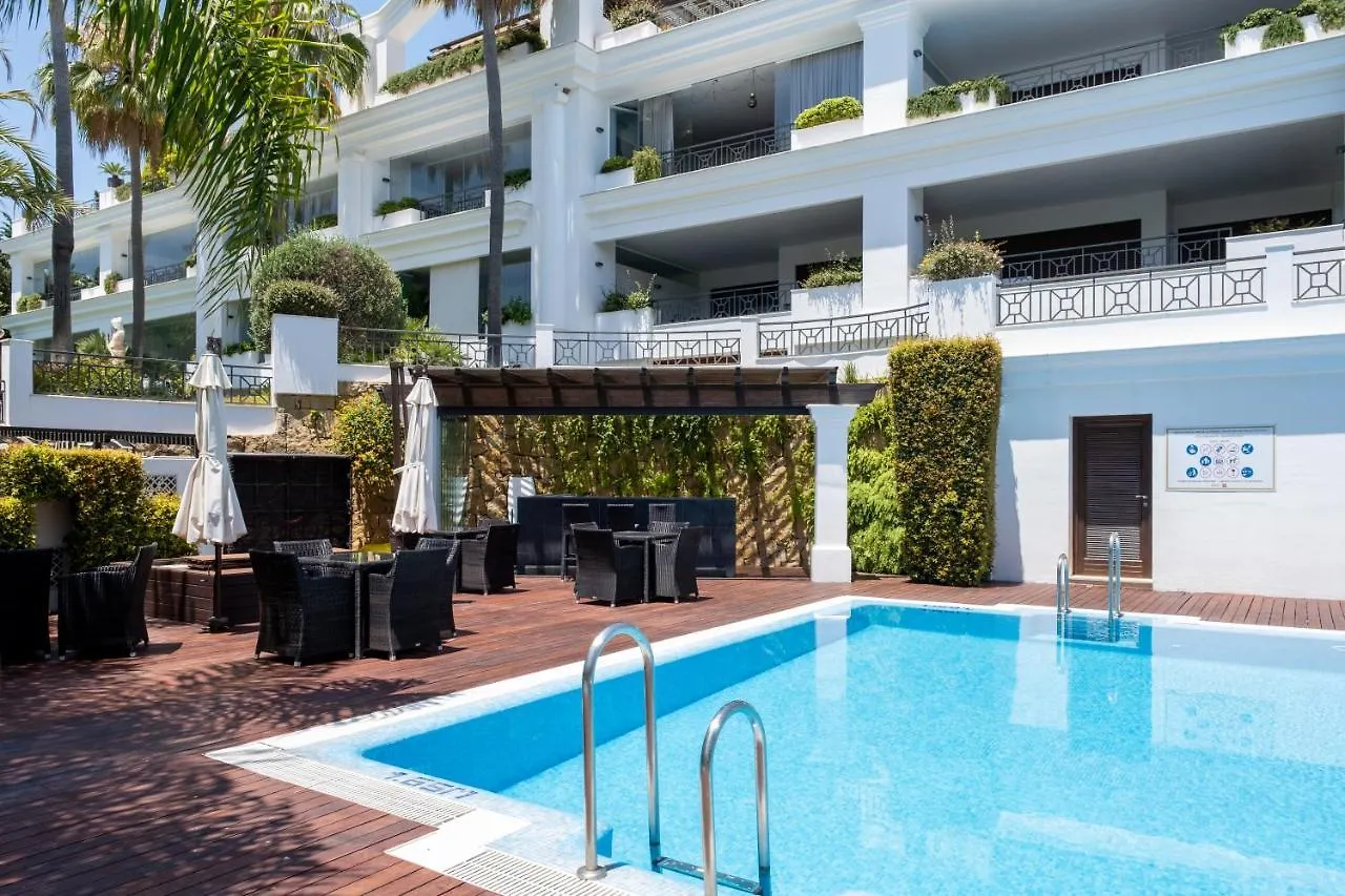 Frontline Beach Ground Floor Apartment With Private Garden, Doncella Beach. Estepona