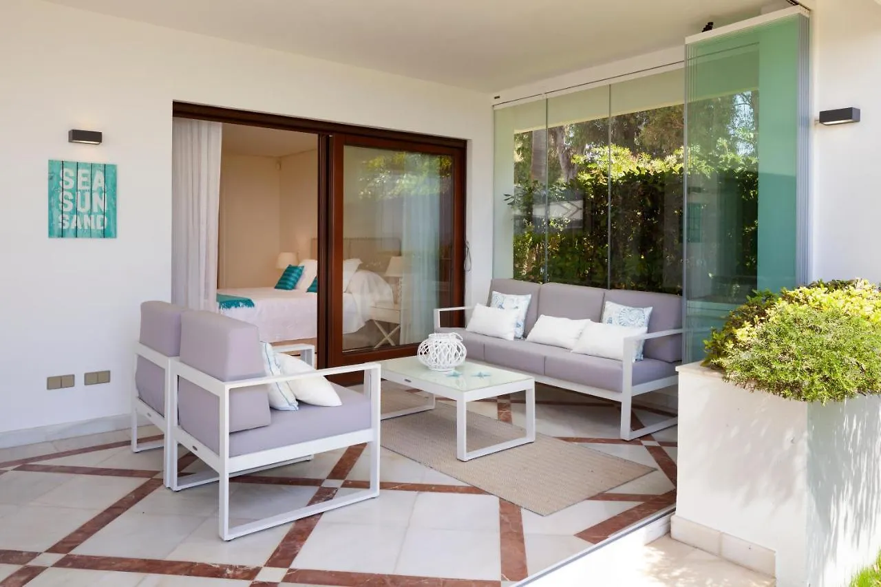 Frontline Beach Ground Floor Apartment With Private Garden, Doncella Beach. Estepona