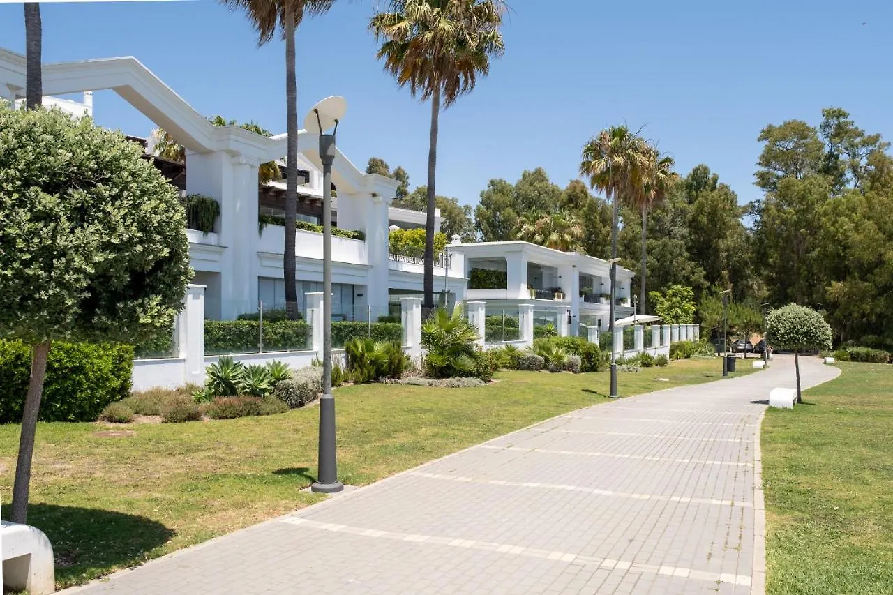 Frontline Beach Ground Floor Apartment With Private Garden, Doncella Beach. Estepona